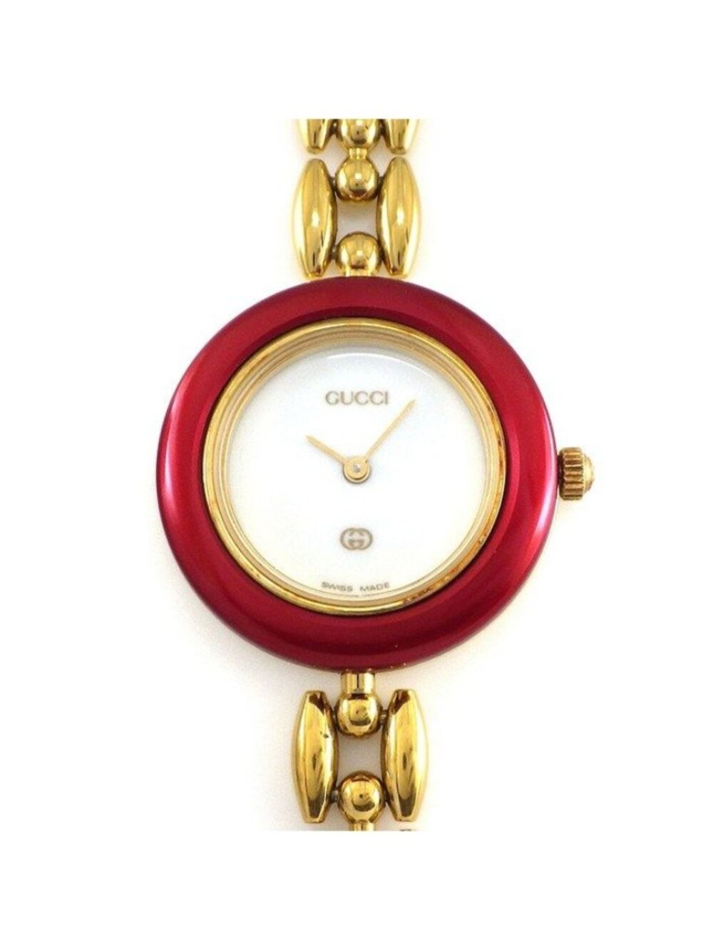 Gucci Watch Change Bezel 11/12 Multicolor All 6 Colors White Dial Quartz Analog